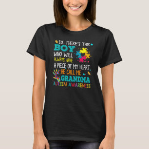 Oma Autism Austistic Boy Piece Mijn He T-shirt