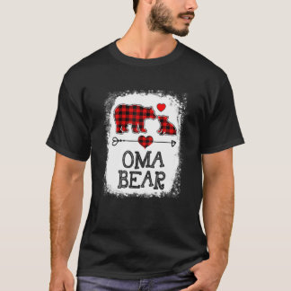 Oma Beer Kerstmis Pajama Red Pset Buffalo T-shirt
