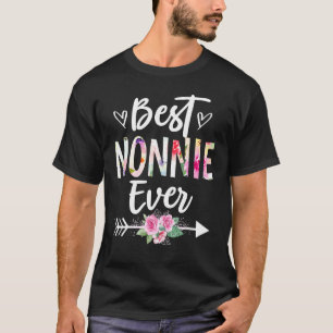 Oma Beste Nonnie Ooit Moedersdag Bloem Vrouw T-shirt