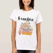 Oma Bloem Tuin Ontwerp T-shirt (Voorkant)