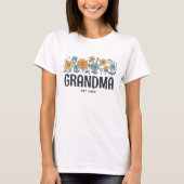 Oma Bloemen Schattige Groovy Flower Custom T-shirt (Voorkant)