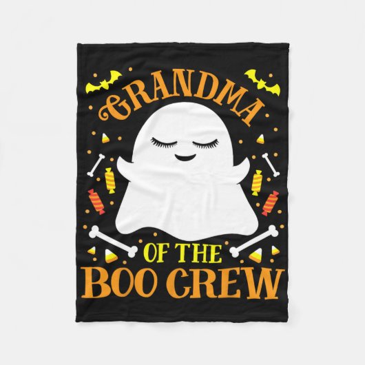 Oma Boo Crew Ghost Matching Family Set Hallowe Fleece Deken (Voorkant)
