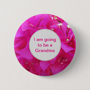 Oma Bright Pink Azalea Flower Ronde Button 5,7 Cm