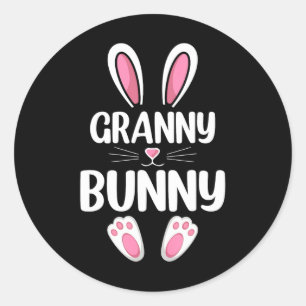 Oma Bunny Matching Familie Oma Pasen Dag Ronde Sticker