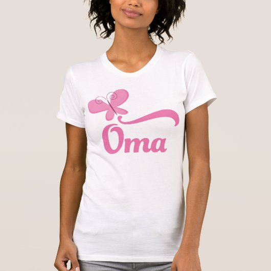 Oma Butterfly Gift T-shirt (Voorkant)