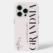 Oma | Chic Boho Lettering & Bloemen Case-Mate iPhone Case (Achterkant)