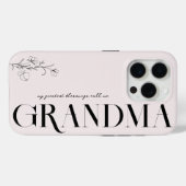 Oma | Chic Boho Lettering & Bloemen Case-Mate iPhone Case (Achterkant (horizontaal))