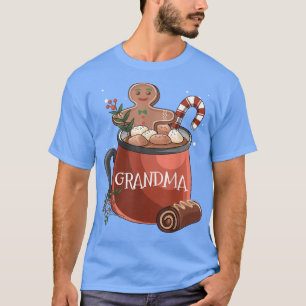 Oma Cocoa Mok Gingerbrood Koekje Xmas Christma T-shirt
