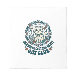 Oma Cottage Ambacht Kat Dier Liefhebber Shirt Kuns Notitieblok