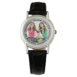 Oma Custom Dank u Bericht en Foto Horloge