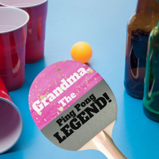 Oma De Legende Smack praat roze Zilver Game Tafeltennisbatje