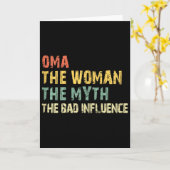 Oma De Vrouw De Mythe De D Invloed Grappig Vinta Kaart (Gele Bloem)