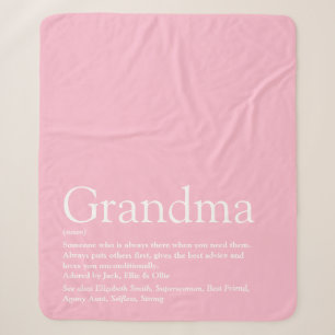 Oma Definitie Roze Modern Plezierig Sherpa Deken
