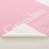 Oma Definitie Roze Modern Plezierig Sherpa Deken (3/4)