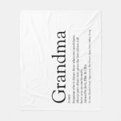 Oma definitie Zwart en Wit Modern Plezierig Fleece Deken (Voorkant)