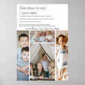 Oma Definition Gepersonaliseerde 4 foto collage Poster (Voorkant)