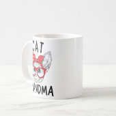 Oma Devon Rex Kat Liefhebbers Kat Nana Moederdag Koffiemok (Voorkant links)