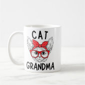 Oma Devon Rex Kat Liefhebbers Kat Nana Moederdag Koffiemok (Links)