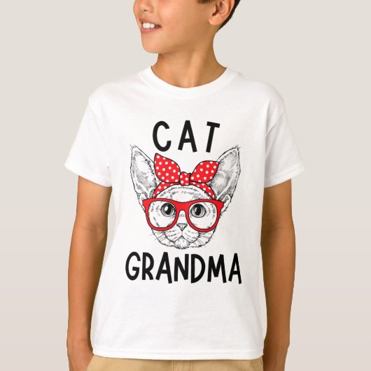 Oma Devon Rex Kat Liefhebbers Kat Nana Moederdag T-shirt (Voorkant)