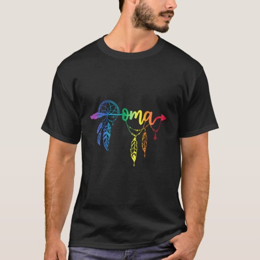Oma Duitse grootmoeder Boho Graphic T-shirt (Voorkant)