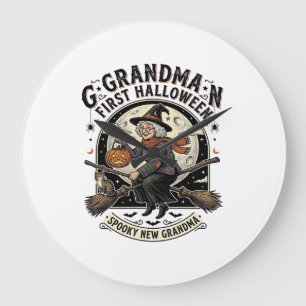 Oma eerste Halloween vintage heks shirt_1 Grote Klok