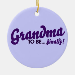 Oma eindelijk keramisch ornament