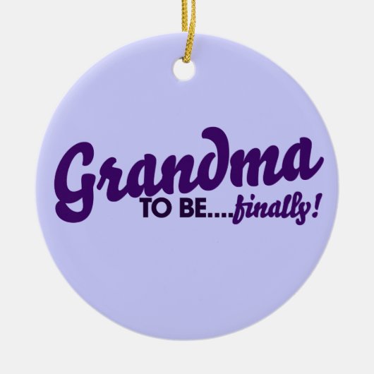 Oma eindelijk keramisch ornament (Voorkant)
