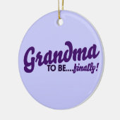 Oma eindelijk keramisch ornament (Links)