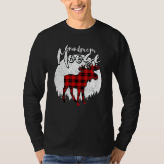 Oma Eland Rood Geruit Buffalo Bijpassende Familie  T-shirt