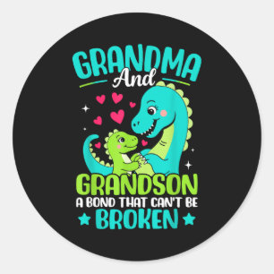Oma en kleinzoon een band die niet kapot kan D Ronde Sticker
