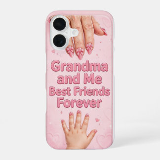 Oma en Mij Roze Strik Nagels Kunstprint iPhone 16 Hoesje