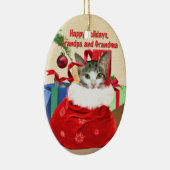 Oma en Oma's kerstversiering Keramisch Ornament (Rechts)