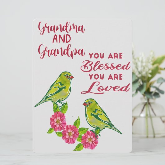 Oma en opa feestdagenkaart (Staand voorkant)