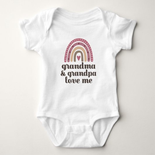 Oma en opa houden van Boho Rainbow Romper (Voorkant)