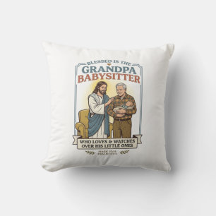 Oma en opa van Jezus babysitten humor T-shirt gelo Kussen