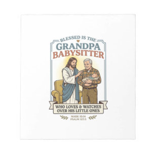 Oma en opa van Jezus babysitten humor T-shirt gelo Notitieblok