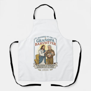 Oma en opa van Jezus babysitten humor T-shirt gelo Schort