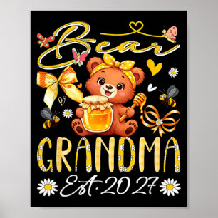 Oma Est 2027 Bloemachtige Das Moederdag Beer Poster