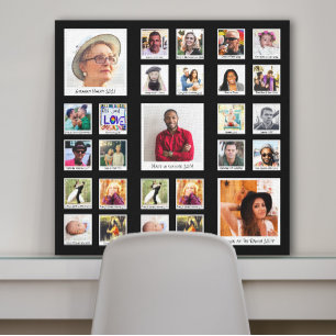 Oma familie foto afdruk collage canvas afdruk