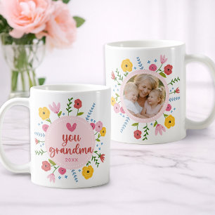 Oma Foto Bloem Mok Cadeau