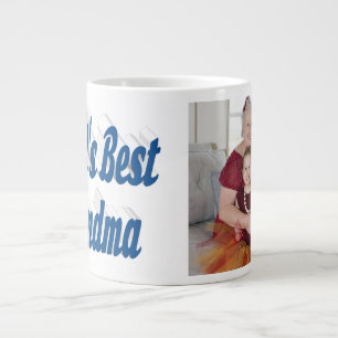 Oma foto zee blauw typografie extra grote beker