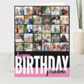 Oma Fotocollage 31 Afbeelding Happy Birthday Kaart (Voorkant)