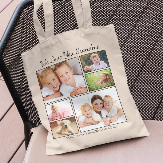 Oma foto's gepersonaliseerd tote bag