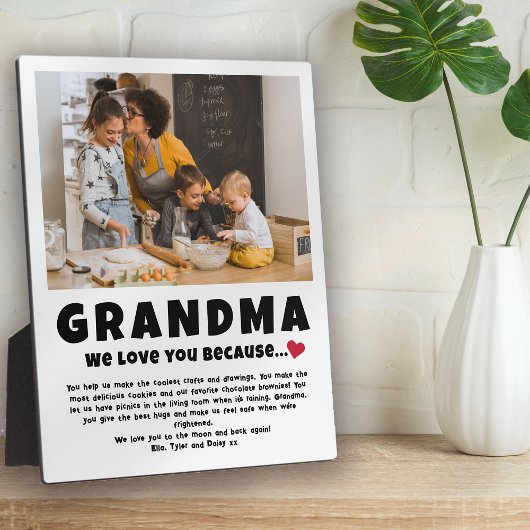 Oma Gepersonaliseerde foto Gift van Kinder Fotoplaat