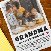 Oma Gepersonaliseerde foto Gift van Kinder Theedoek
