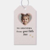"Oma – gepersonaliseerde foto 'Little Star Cadeaulabel (Voorkant)
