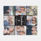 Oma Gepersonaliseerde Fotocollage Modern Fleece Deken (Voorkant (Horizontaal))