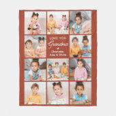 Oma Gepersonaliseerde Terracotta 11 Fotocollage Fleece Deken (Voorkant)