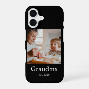 Oma Geregistreerde Zwarte Foto Cadeau iPhone 16 Hoesje