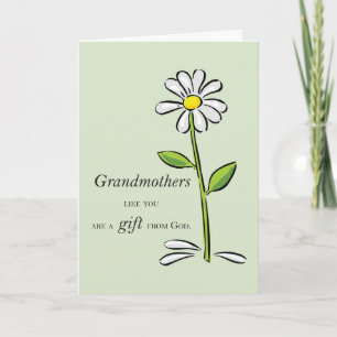 Oma Geschenk van God Madelief Religieus Kaart